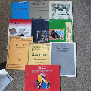 Piano & Violin Books 10 Pieces LotFor Beginners & Learning Musical Instruments